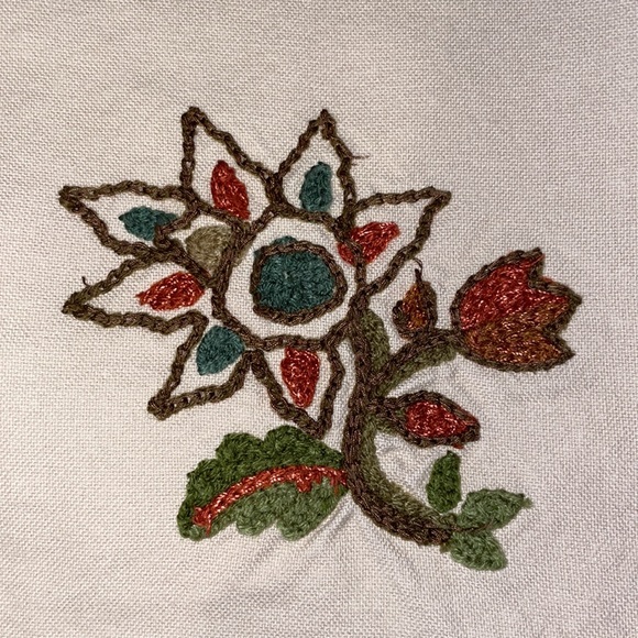 6 Vintage Pottery Barn Embroidered Fall Napkins 100% Cotton - Picture 3 of 7